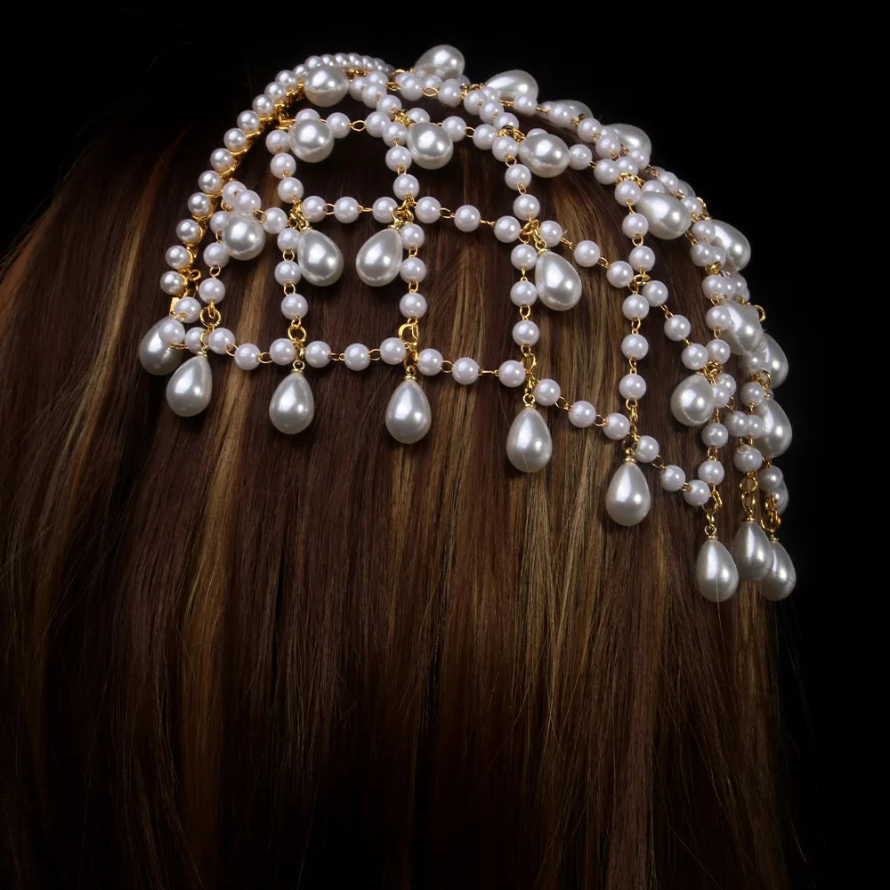 Bohemian Pearl Headband Jewelry for Women Accessories