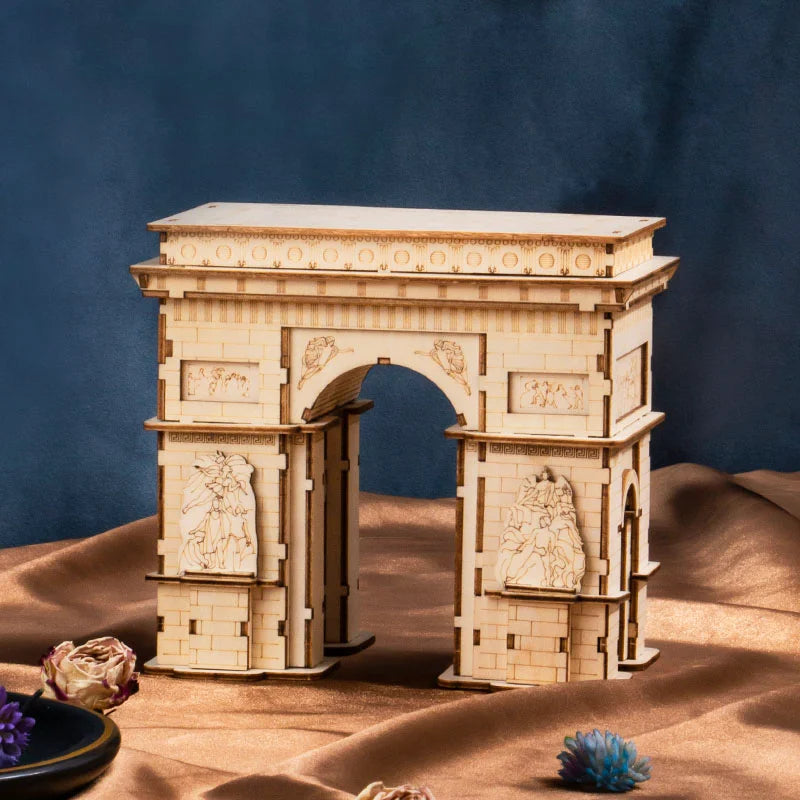 Robotime 3D Wooden Puzzle Game Big Ben Bridge Building