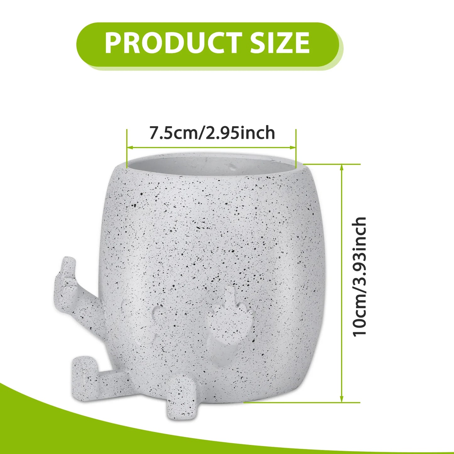 Funny Expression Middle Finger Flower Garden Planter