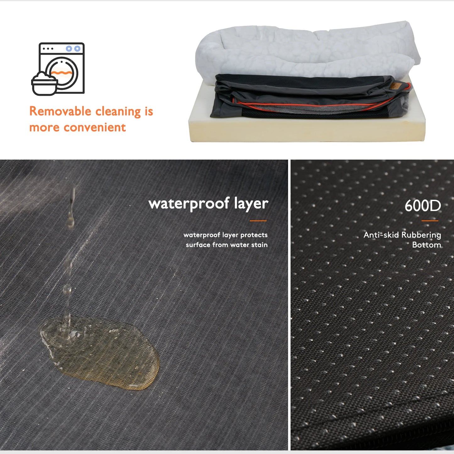 Pet Bed Soft Orthopedic Sleeping Mat Cotton-padded