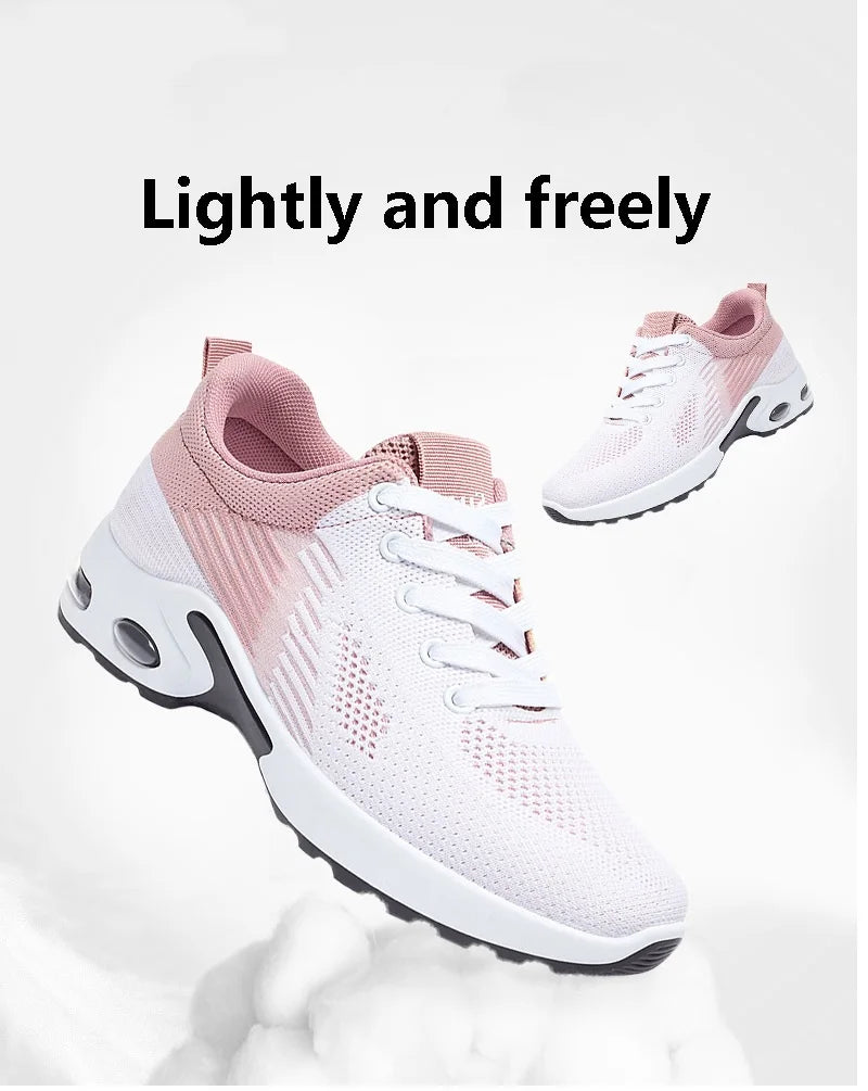 Women's Sports Running Shoes Fashion Light Knit Breathable
