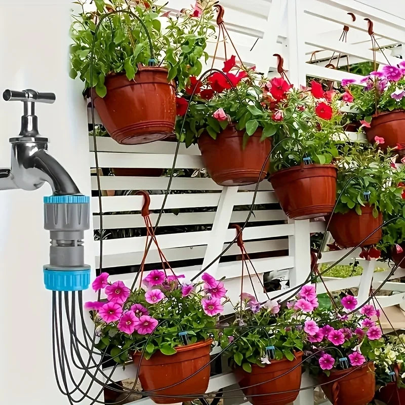 Easy Drip Irrigation 10 Adjustable Emitters Self-Watering Plants