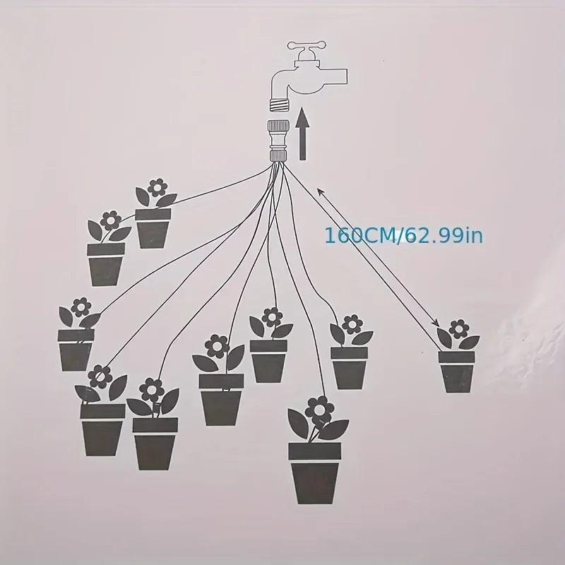 Easy Drip Irrigation 10 Adjustable Emitters Self-Watering Plants