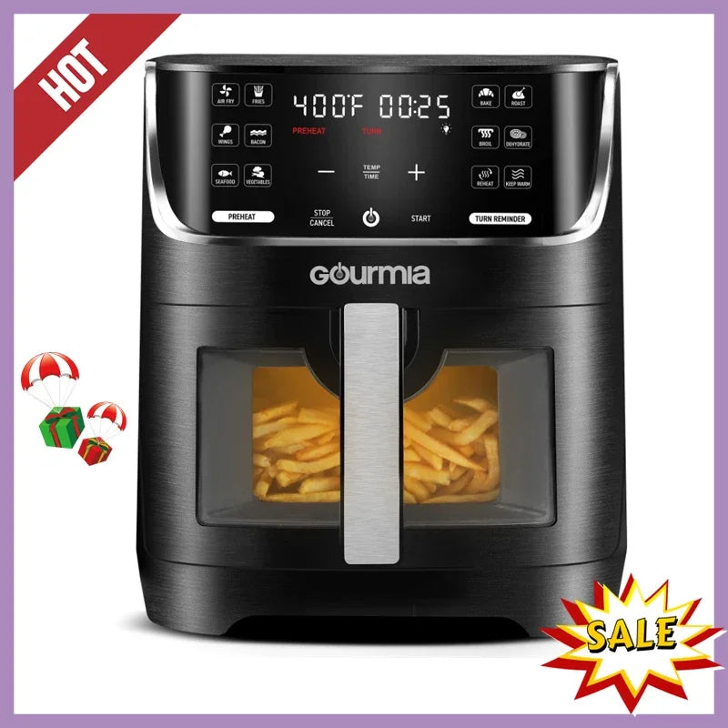 8 Qt Digital Window Air Fryer,12 One-Touch Presets