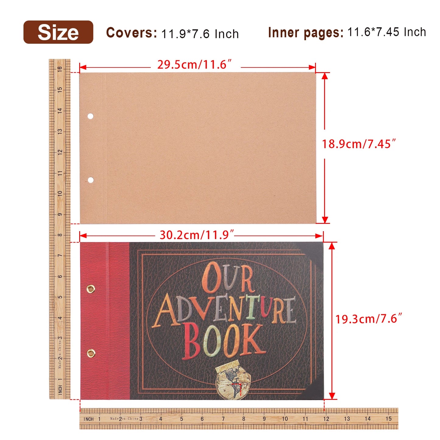 Our Adventure Book Photo Album 40 Page Scrapbook