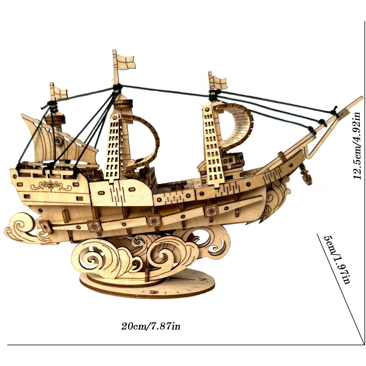 3D Wooden Puzzle Building Block Kits Assembly