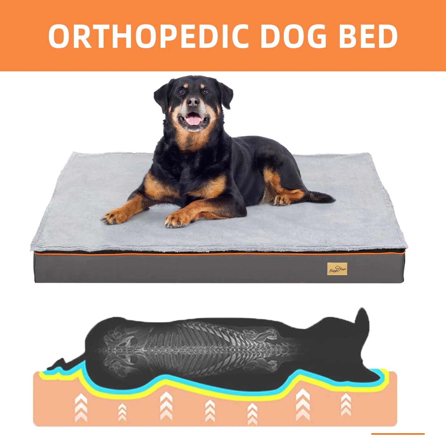 Dog Bed M L XL 2XL 3XL Waterproof, Orthopedic, Crate Kennels Washable