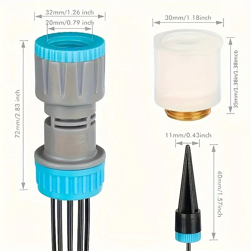 Easy Drip Irrigation 10 Adjustable Emitters Self-Watering Plants