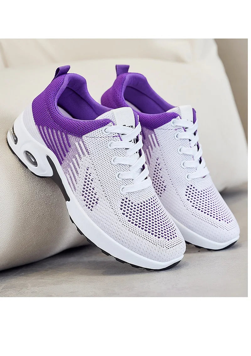 Women's Sports Running Shoes Fashion Light Knit Breathable