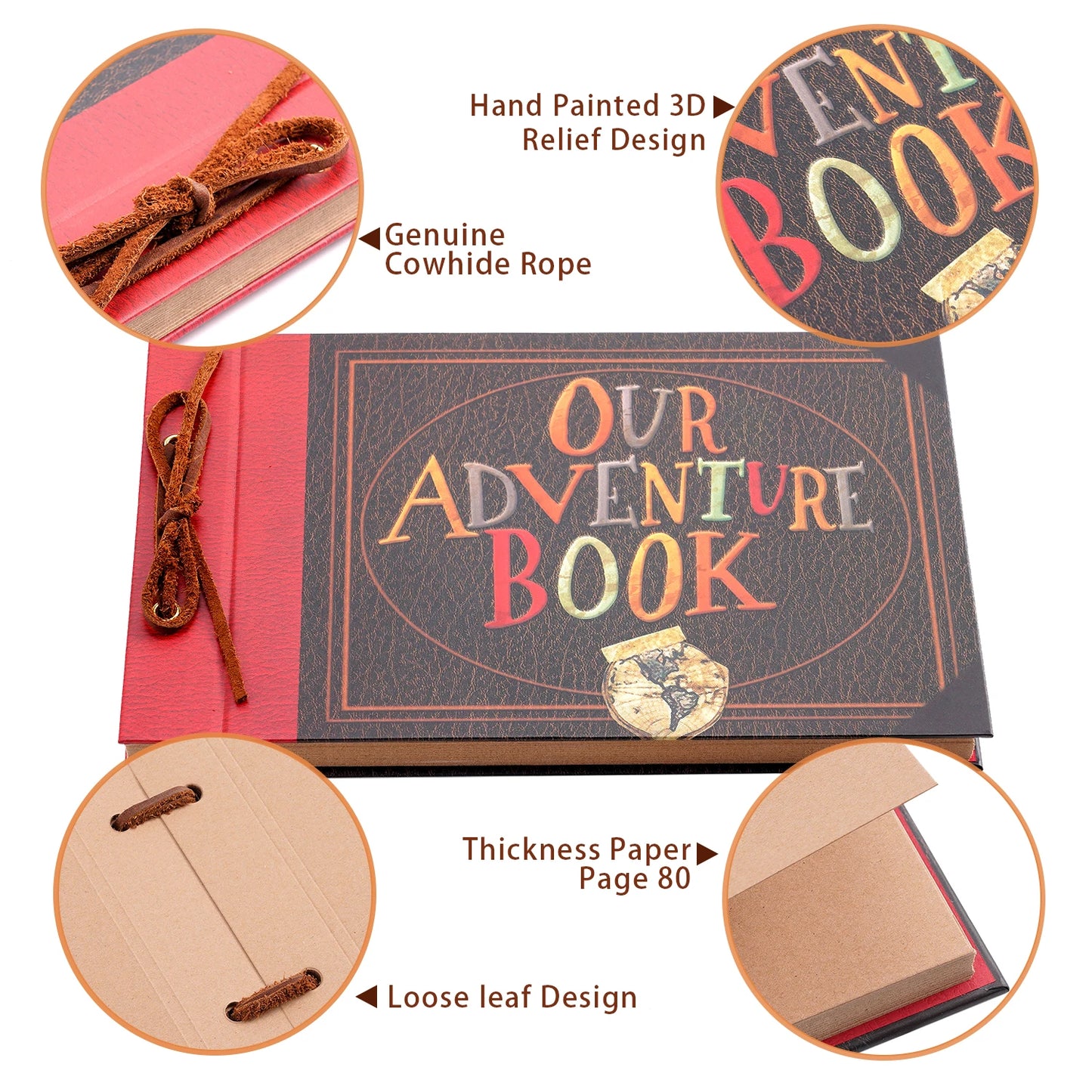 Our Adventure Book Photo Album 40 Page Scrapbook