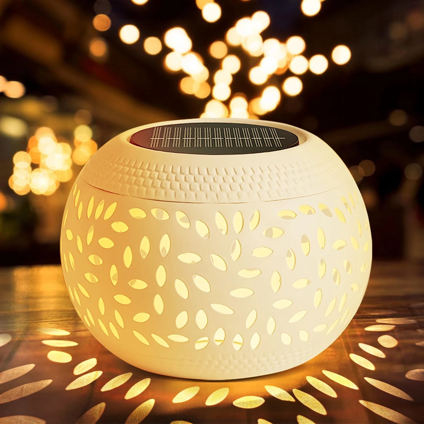 1/2 Pack Solar Outdoor, White Metal LED Solar Lantern