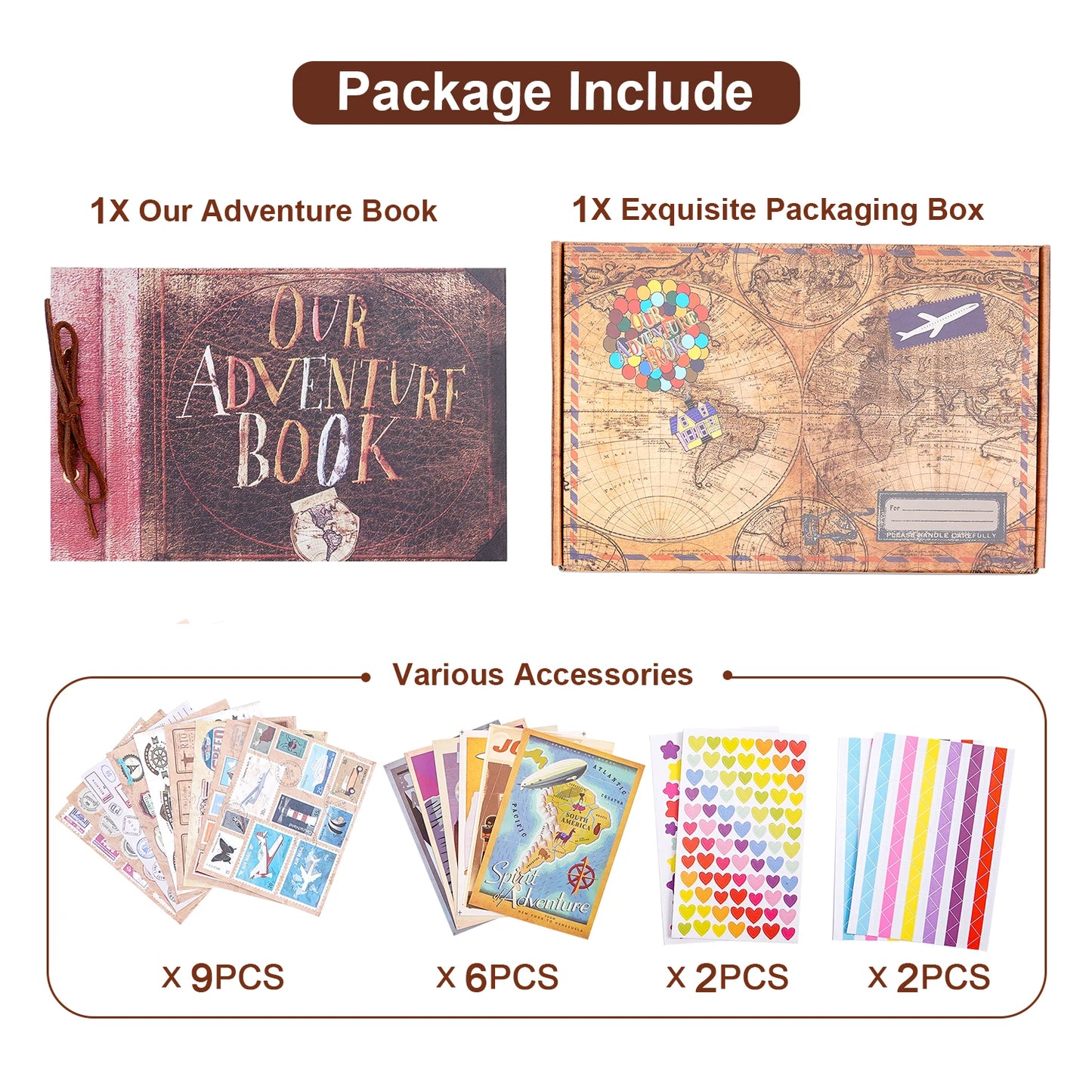 Our Adventure Book Photo Album 40 Page Scrapbook