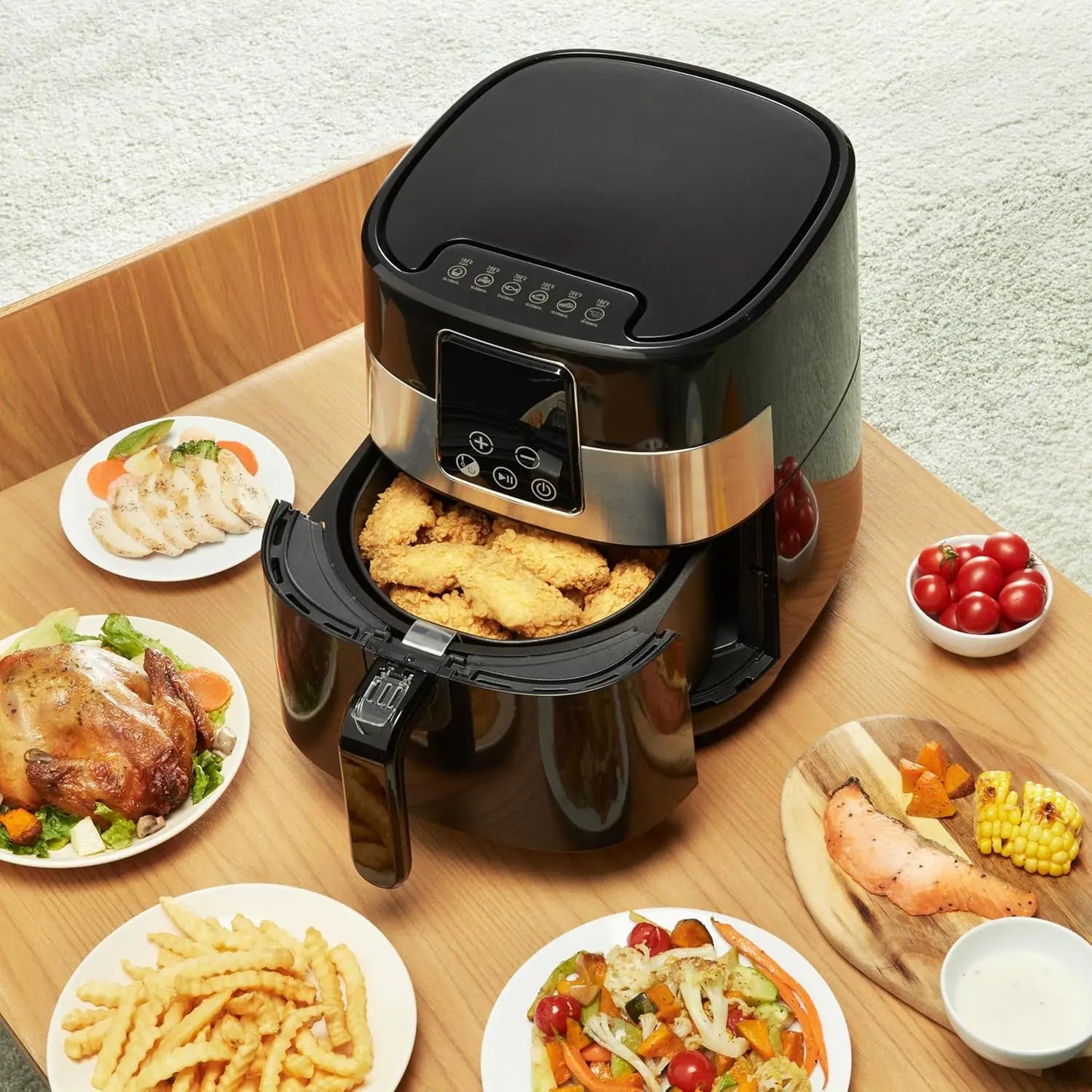 Air Fryer, Multi-Functional 3.2-Quart LED Digital Display, 1400W, Black
