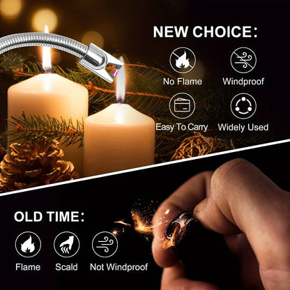 3pcs Rechargeable Electric Lighters, TYPE-C Windproof Arc