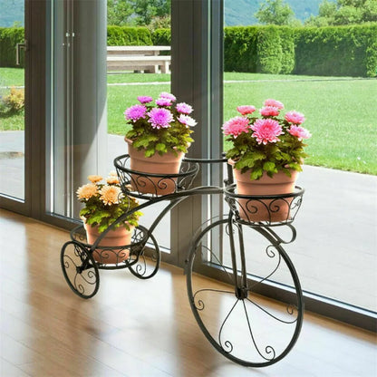 3-Tier Bicycle Plant Stand Wrought Iron