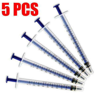 5pcs 1ml,3ml,5ml,10ml,20ml,2.5ml,30ml,50ml Sterile pet feeding syringe, Hydroponics Lab Medical Tool