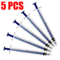 5pcs 1ml,3ml,5ml,10ml,20ml,2.5ml,30ml,50ml Sterile pet feeding syringe, Hydroponics Lab Medical Tool
