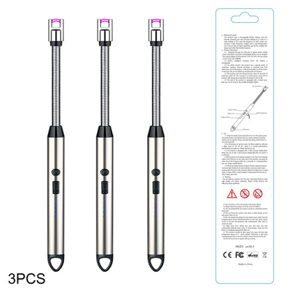3pcs Rechargeable Electric Lighters, TYPE-C Windproof Arc
