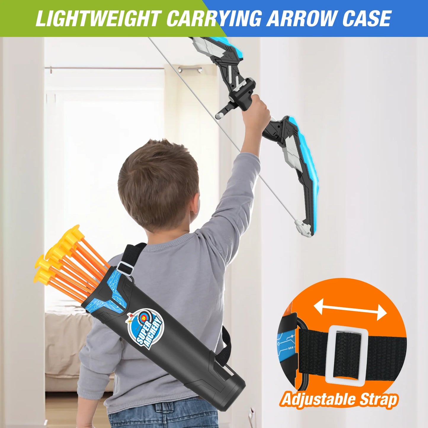 2 Pack Bow Arrow for Kids,  Archery Set w/24 Suction Cup Arrows