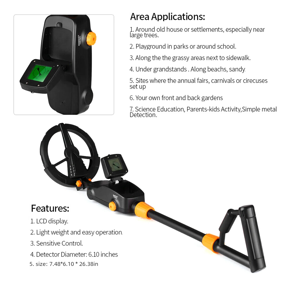 Metal Detector Kit for Kid Underground Metal Detector