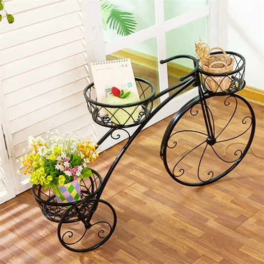 3-Tier Bicycle Plant Stand Wrought Iron