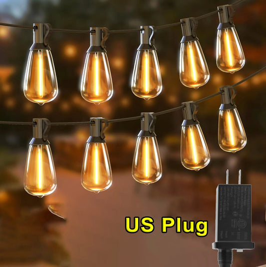 1/2/3pcs 28FT String Lights Outdoor,  Patio Lights Garden Lamp
