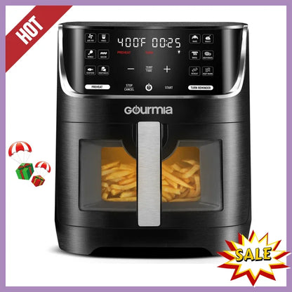 8 Qt Digital Window Air Fryer,12 One-Touch Presets