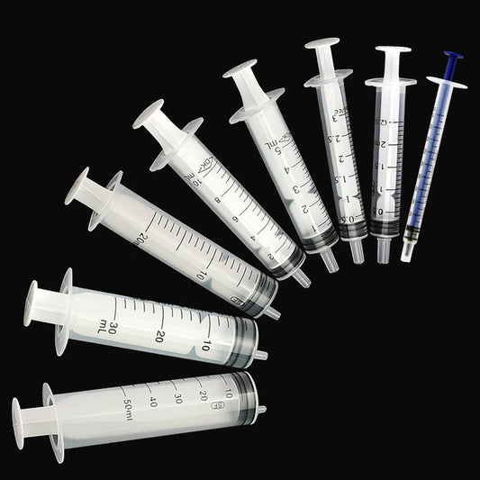 5pcs 1ml,3ml,5ml,10ml,20ml,2.5ml,30ml,50ml Sterile pet feeding syringe, Hydroponics Lab Medical Tool