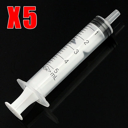 5pcs 1ml,3ml,5ml,10ml,20ml,2.5ml,30ml,50ml Sterile pet feeding syringe, Hydroponics Lab Medical Tool