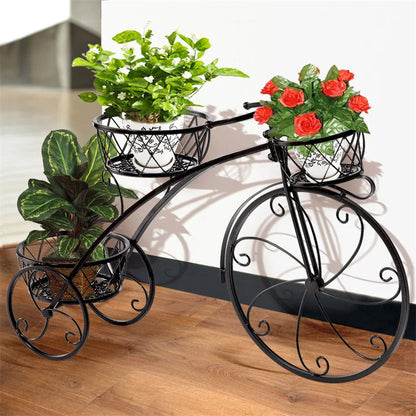 3-Tier Bicycle Plant Stand Wrought Iron