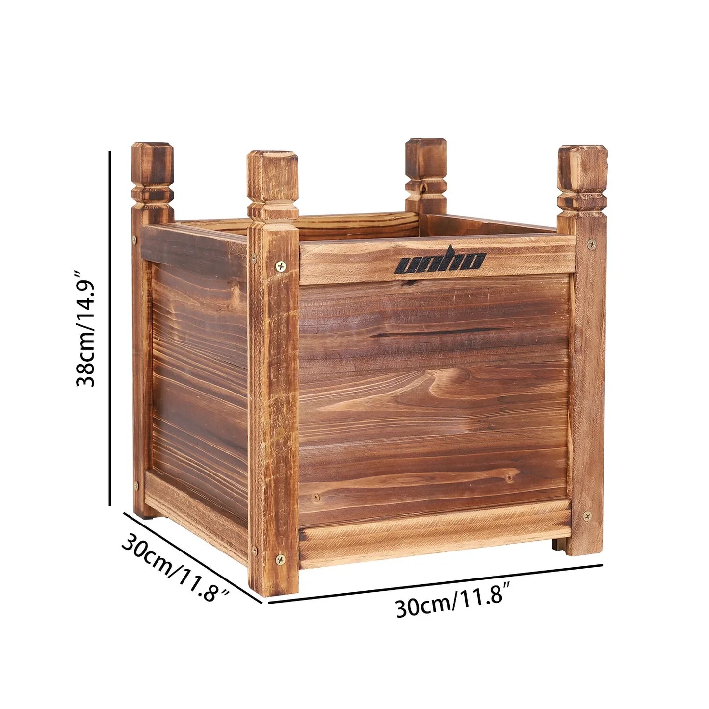 12-inch, 24-inch & 36-inch wooden elevated garden bed