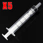 5pcs 1ml,3ml,5ml,10ml,20ml,2.5ml,30ml,50ml Sterile pet feeding syringe, Hydroponics Lab Medical Tool
