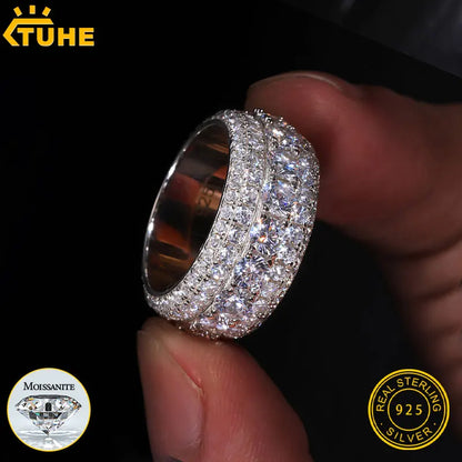 Fine Jewelry  With Certificate Moissanite Rings S925 Sterling Silver