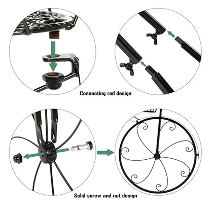 3-Tier Bicycle Plant Stand Wrought Iron