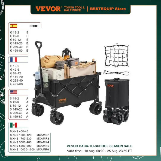 Collapsible Folding Cart with All-Terrain Wheels