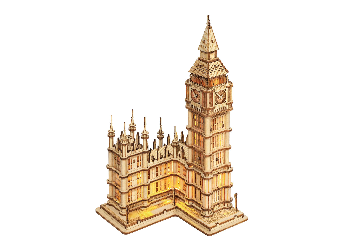 Robotime 3D Wooden Puzzle Game Big Ben Bridge Building