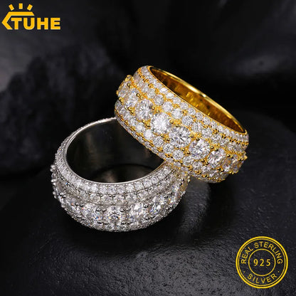 Fine Jewelry  With Certificate Moissanite Rings S925 Sterling Silver