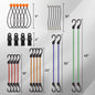 28pcs/32pcs/129pcs Bungee Cords Multiple lengths of Bungee Cord With Hooks, Ties