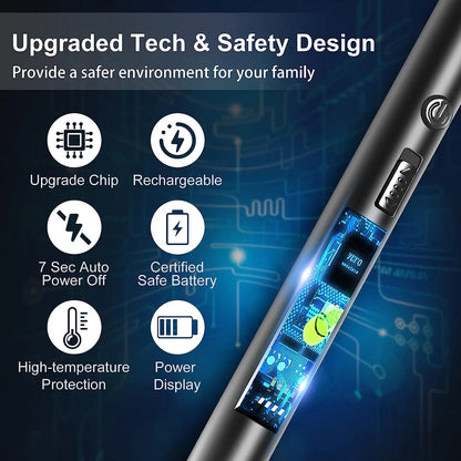 3pcs Rechargeable Electric Lighters, TYPE-C Windproof Arc