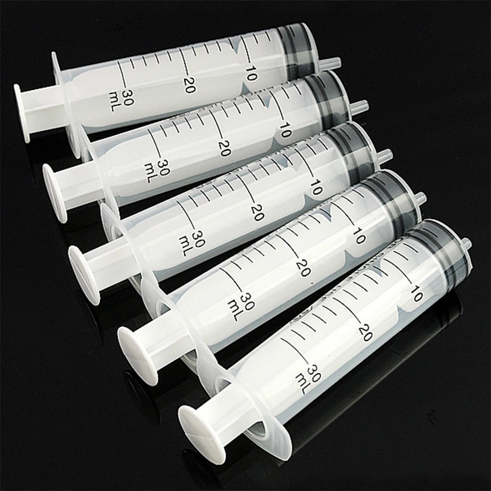 5pcs 1ml,3ml,5ml,10ml,20ml,2.5ml,30ml,50ml Sterile pet feeding syringe, Hydroponics Lab Medical Tool